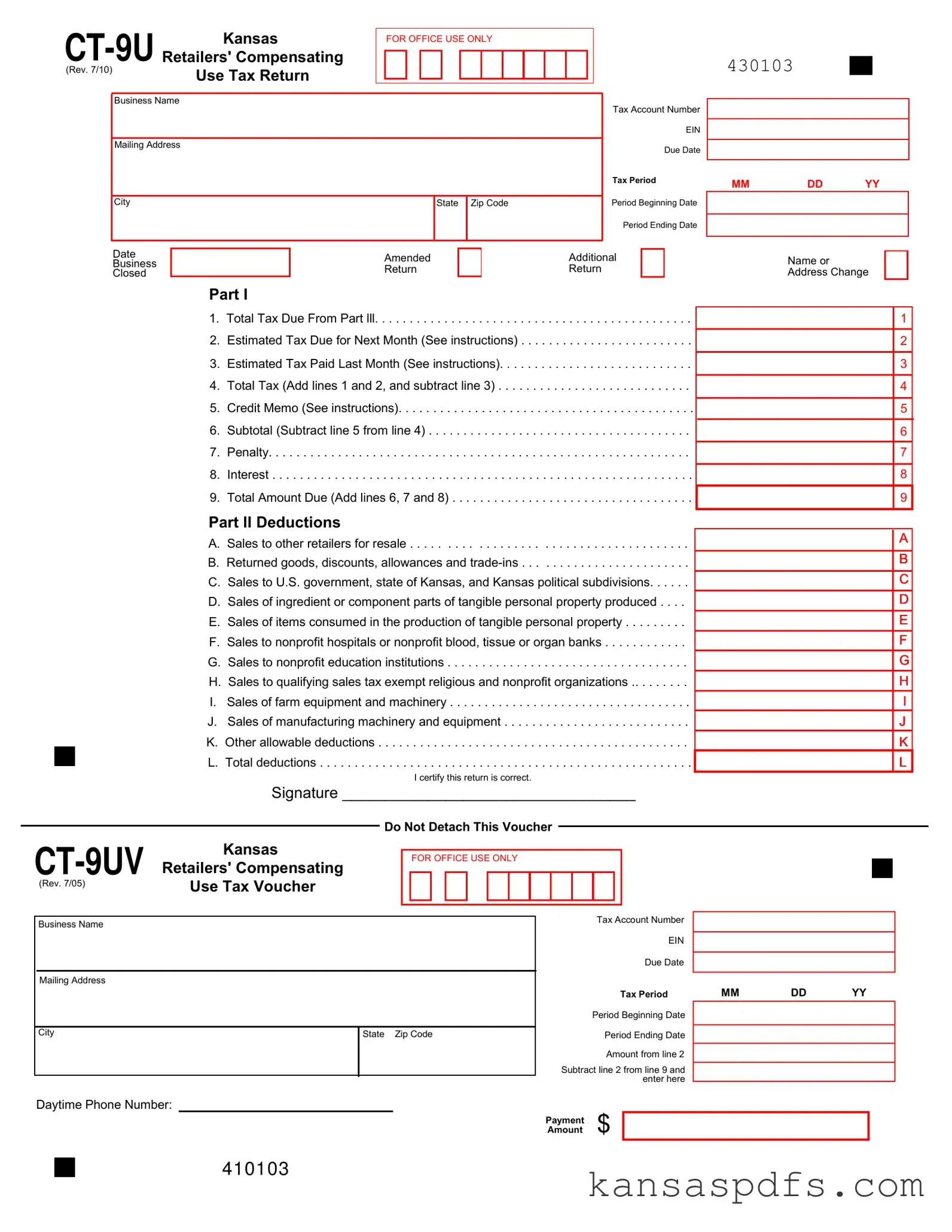 Kansas Ct 9U PDF Form